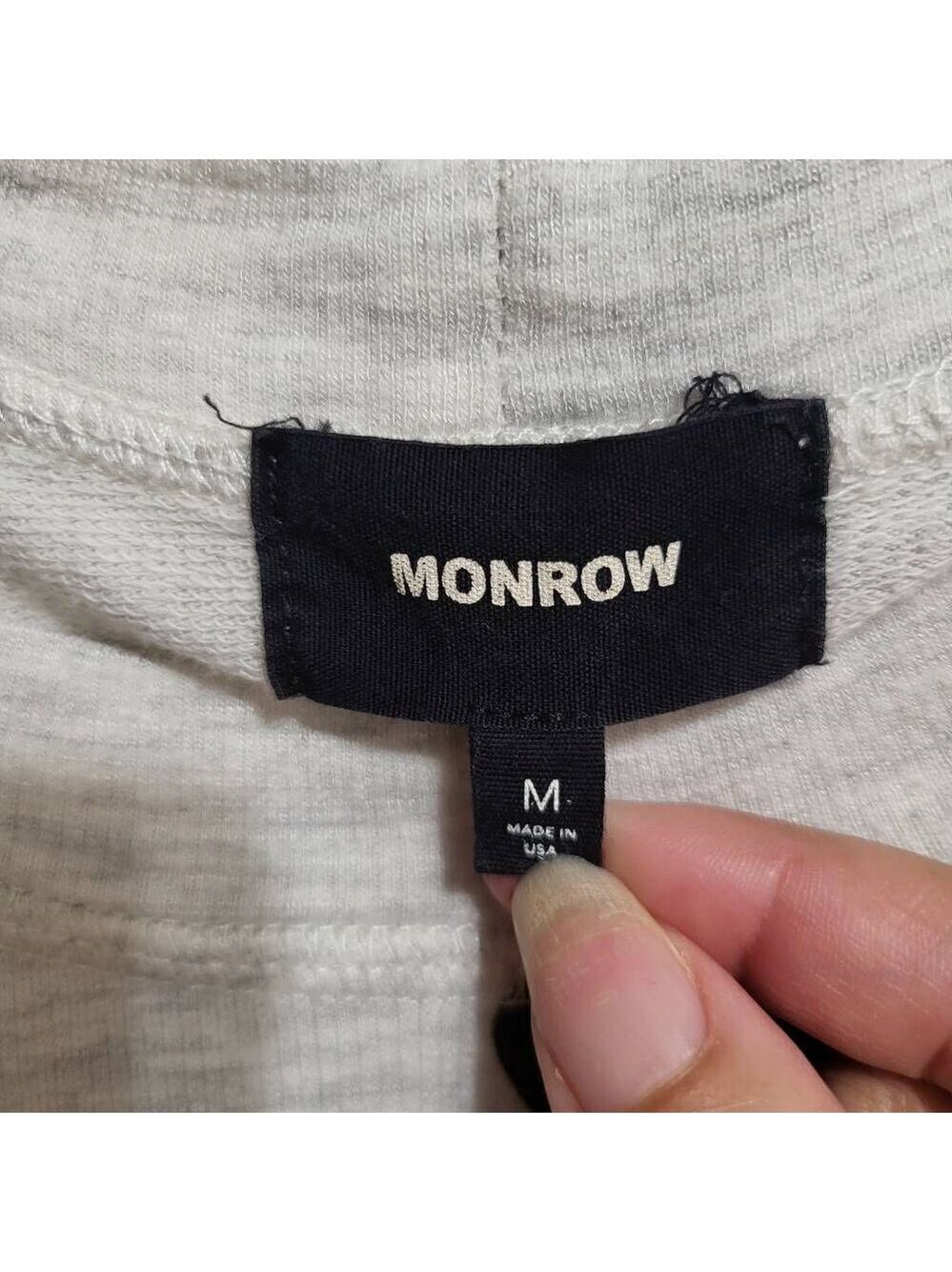 Monrow‎ Heart Print Sweatshirt - Ash sz med - Picture 4 of 8